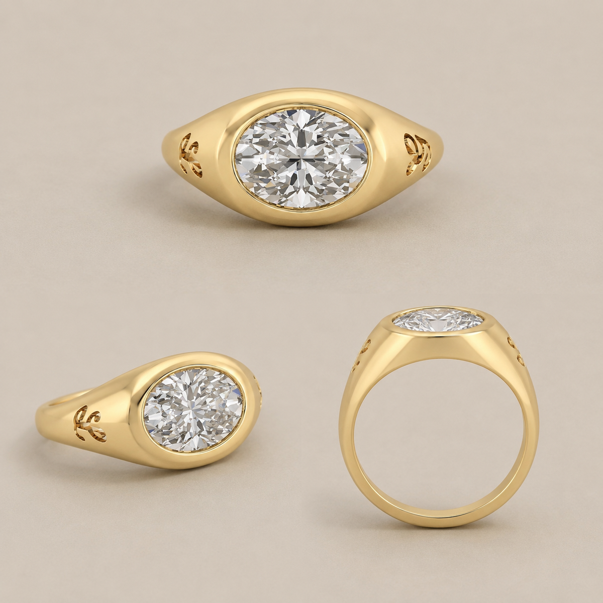 Oval Bezel Signet Ring