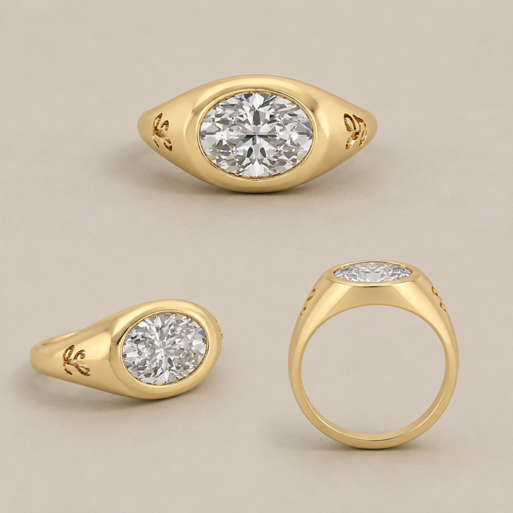 Oval Bezel Signet Ring