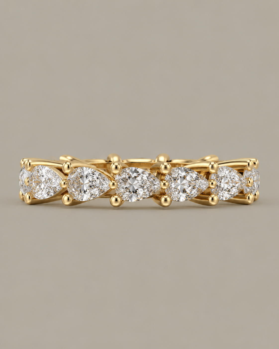 Pear Cut Half Eternity Ring
