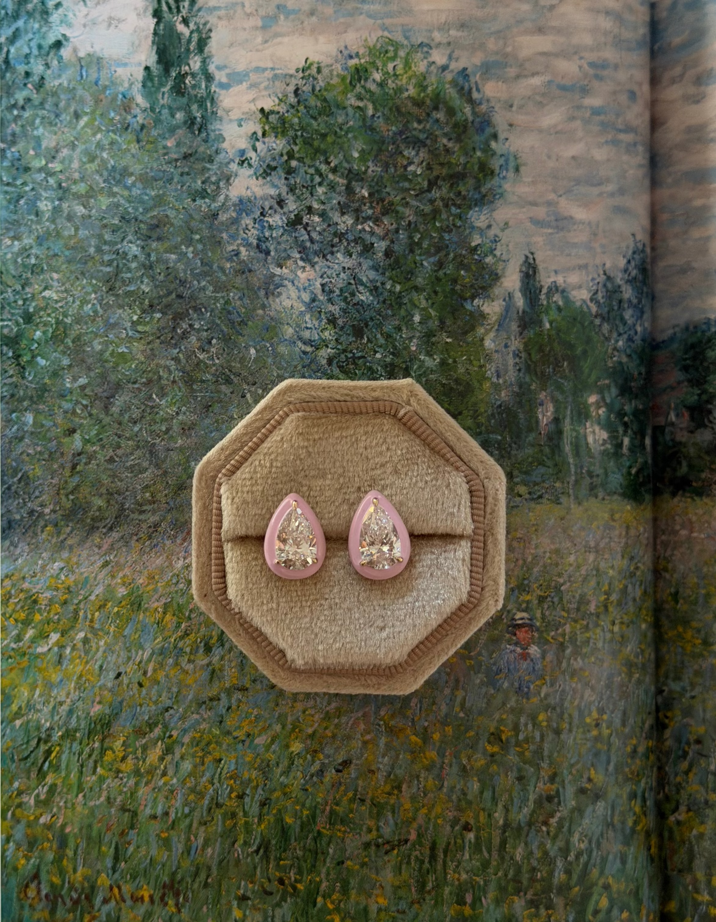 Baby Pink Pear Earrings