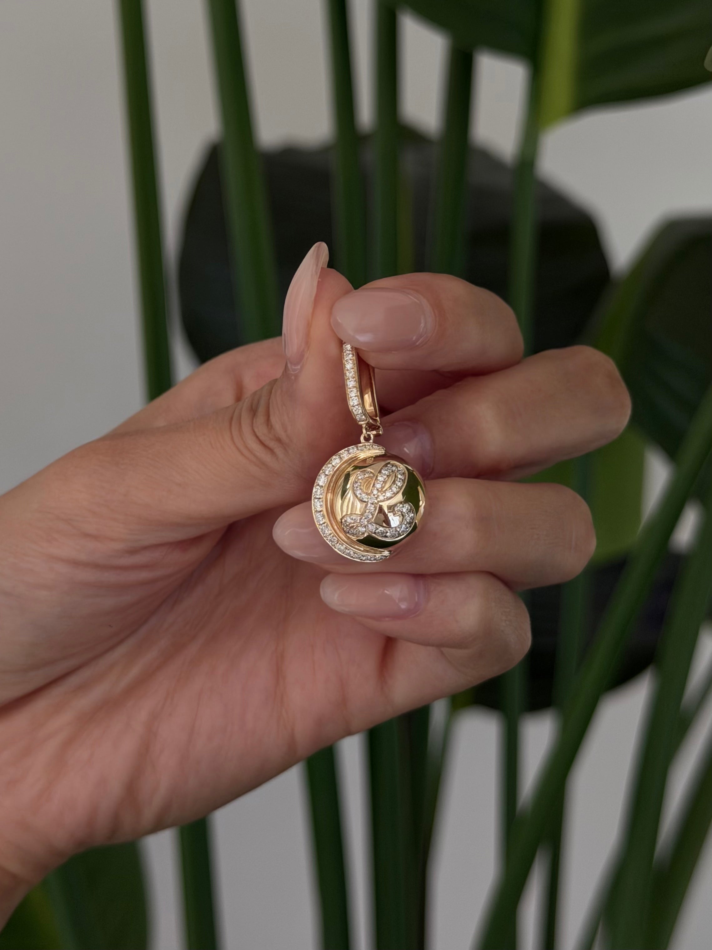 Moon Initial Charm
