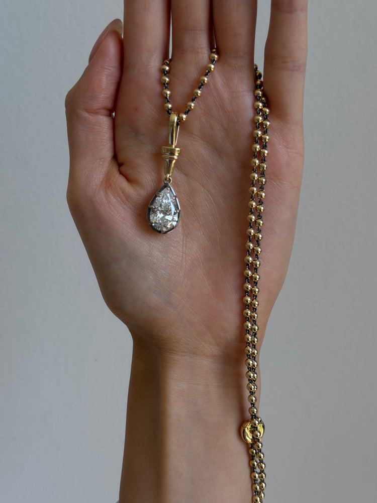 Pear Diamond Charm