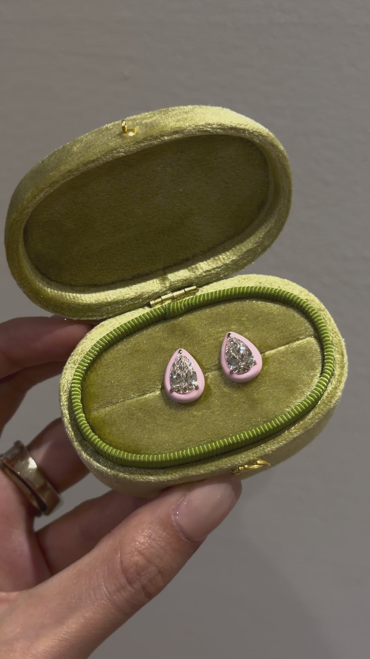 Baby Pink Pear Earrings