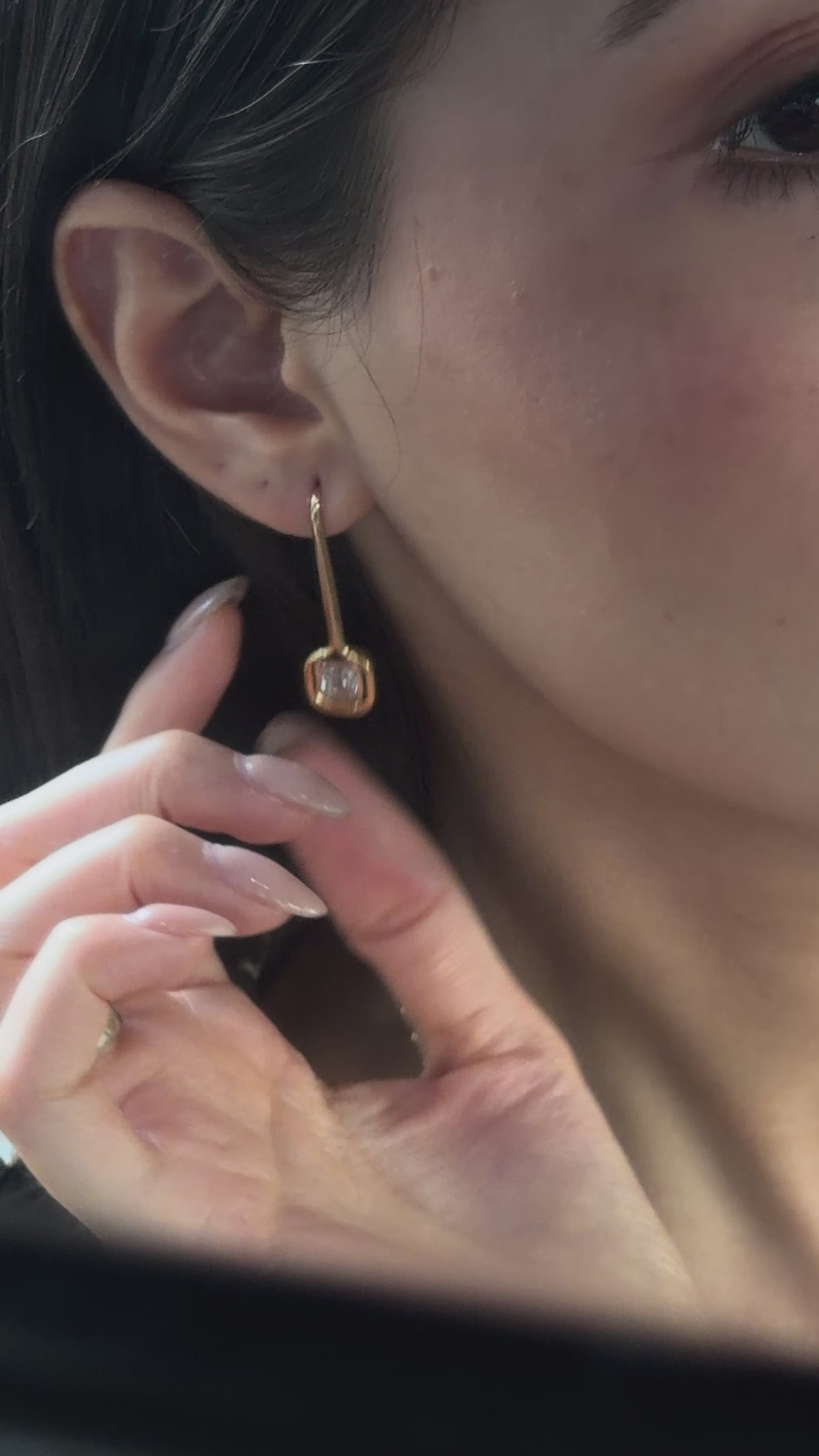 Asscher Diamond Drop Earrings